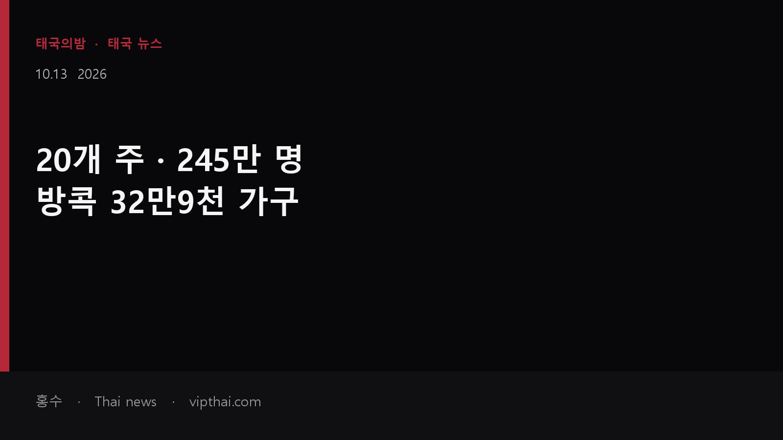10월 13일 태국 홍수 현황