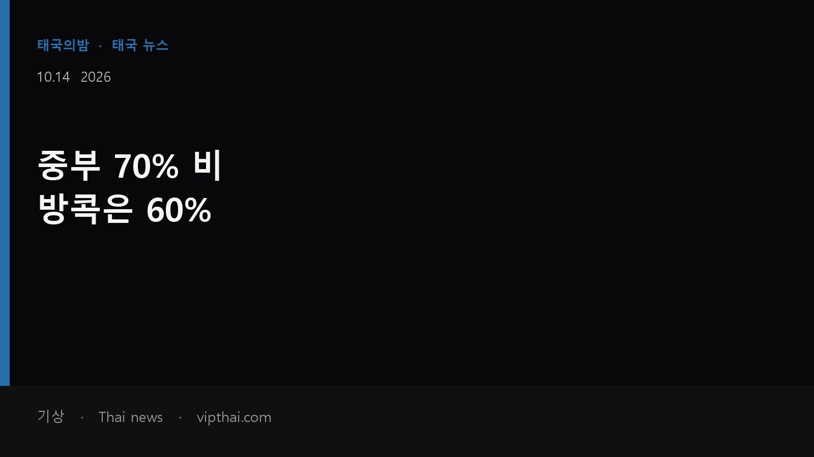 10월 14일 방콕 강수 예보